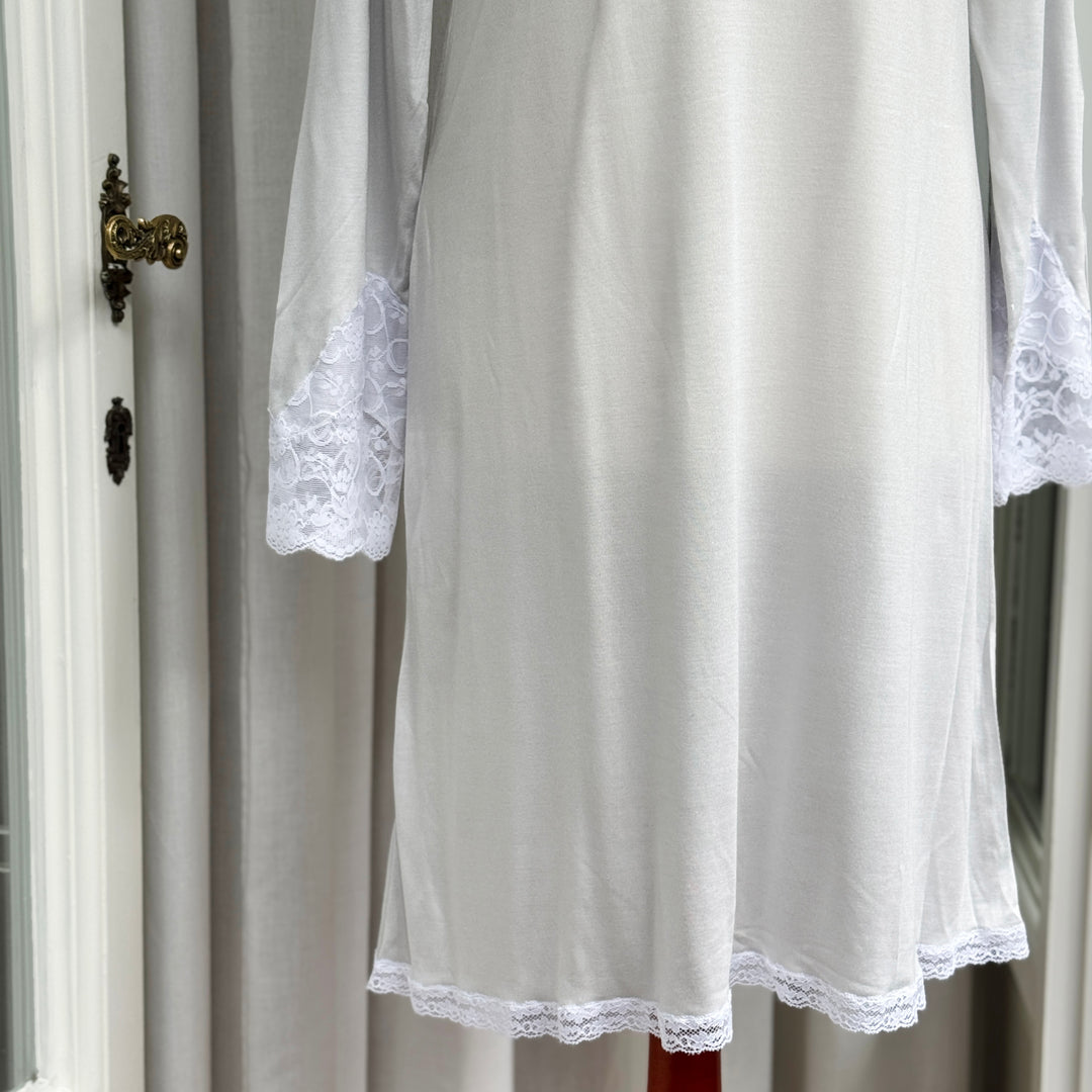 GRETA NIGHTGOWN - PEARL GREY