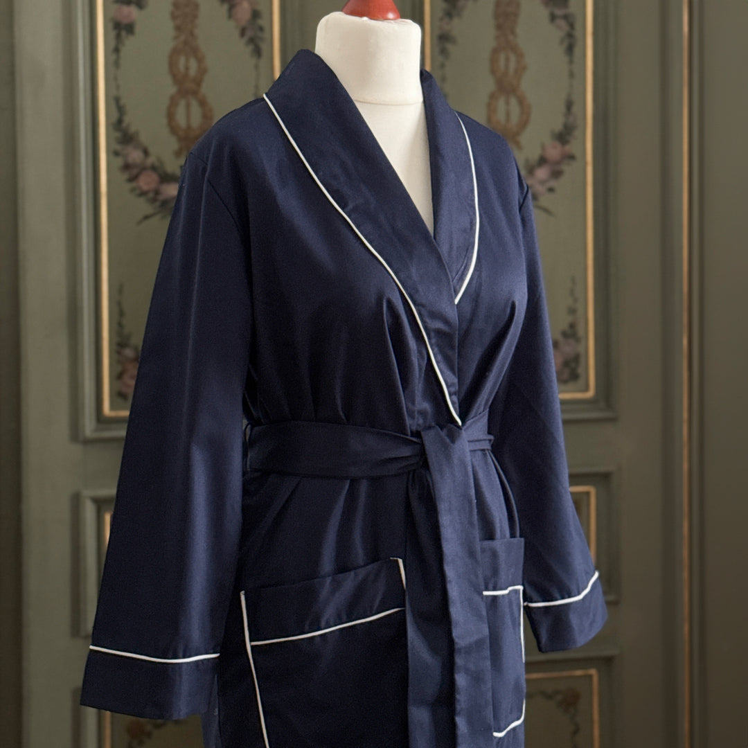 EMILY DRESSING GOWN - BLUE NAVY