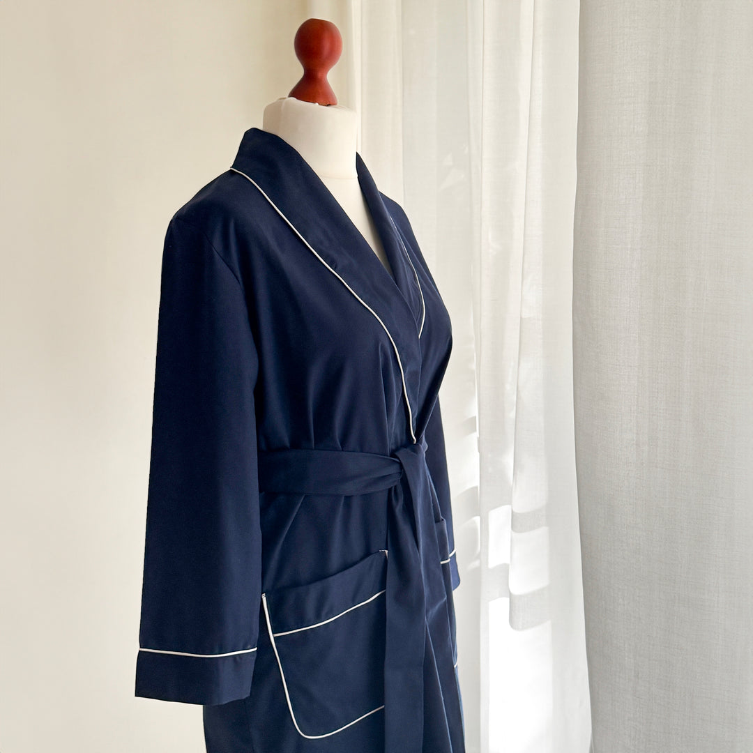 EMILY DRESSING GOWN - BLUE NAVY