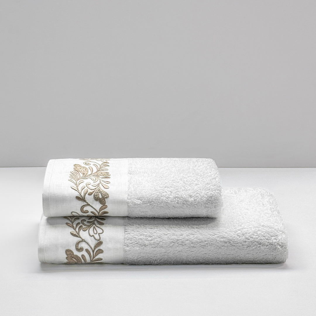 AREALE FULL BATH SET - WHITE/BEIGE