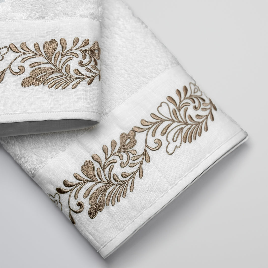 AREALE FULL BATH SET - WHITE/BEIGE