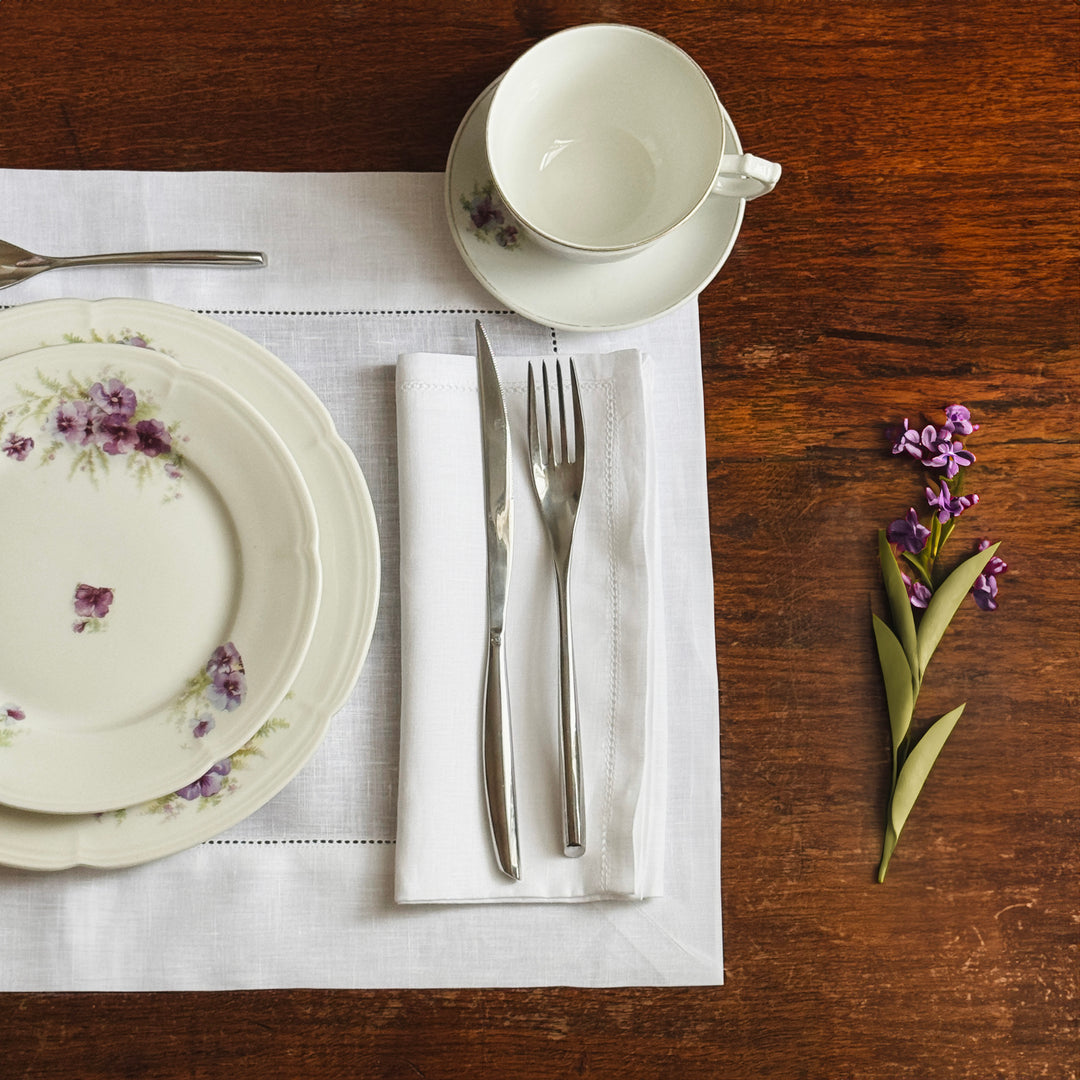 PLACEMAT SET WHITE- A JOUR