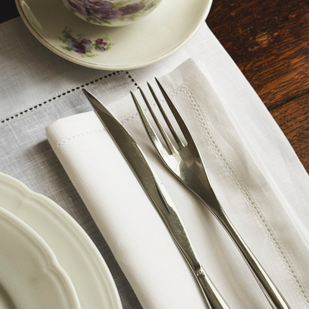 PLACEMAT SET WHITE- A JOUR