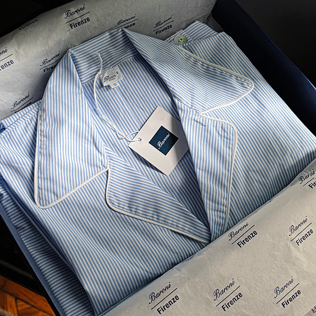 STRIPED PYJAMA LIGHT BLUE - MAN