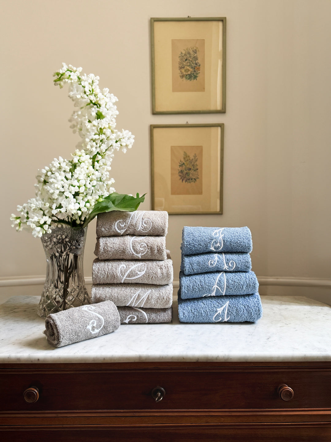 TOWEL SET MONOGRAM - AVIO