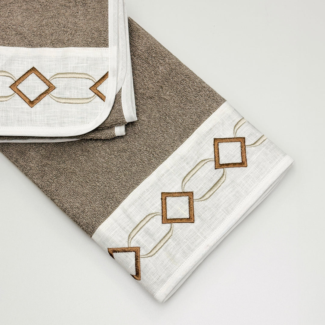 LAURA FULL BATH SET - BROWN