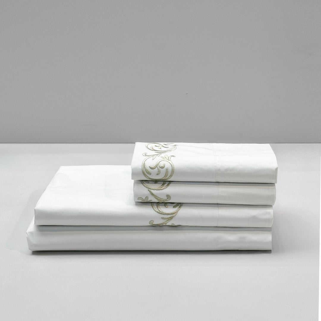 ALTHEA BED SET - WHITE/BEIGE