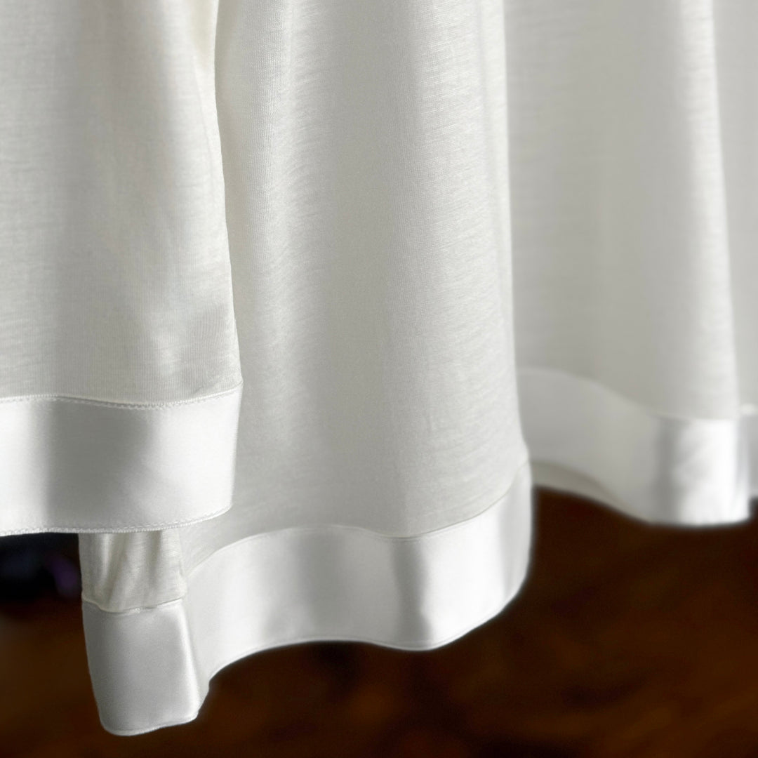 RASO SATIN PYJAMA - OFF WHITE