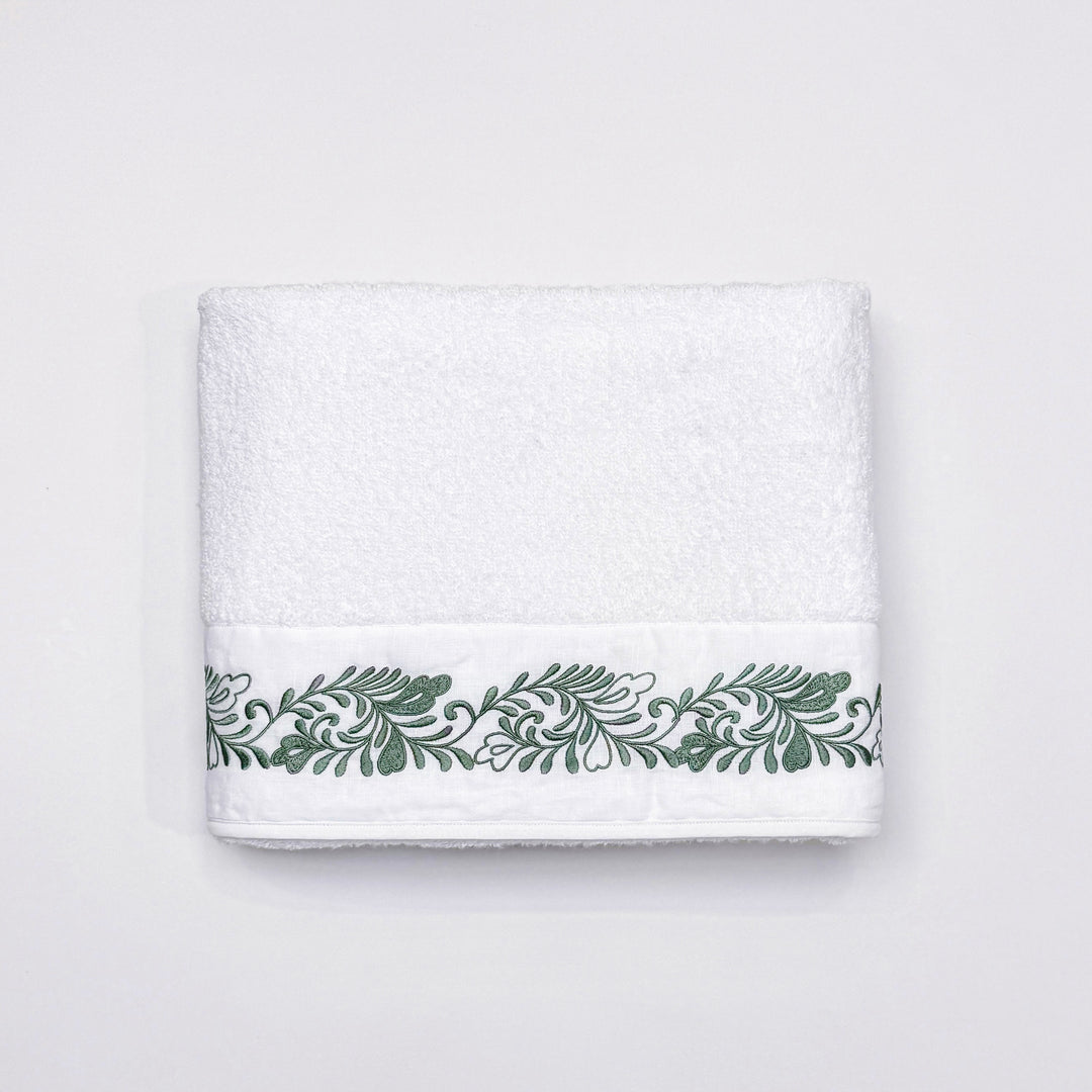 AREALE FULL BATH SET - WHITE/GREEN