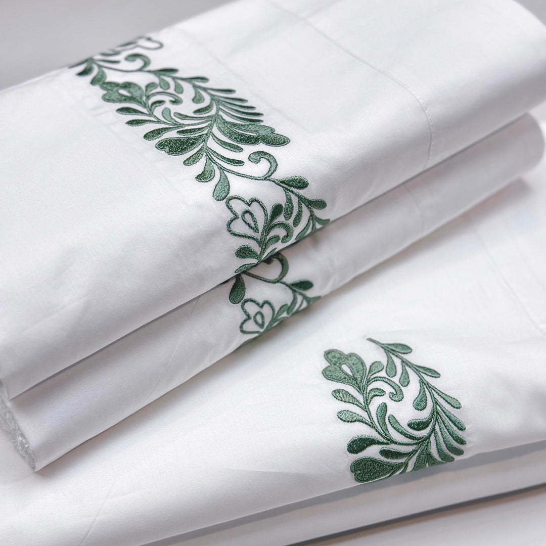 AREALE BED SET - WHITE/GREEN