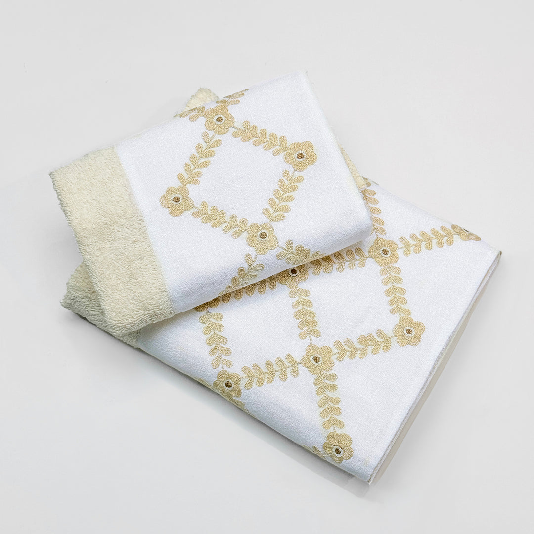 INCROCI TOWEL SET - BEIGE
