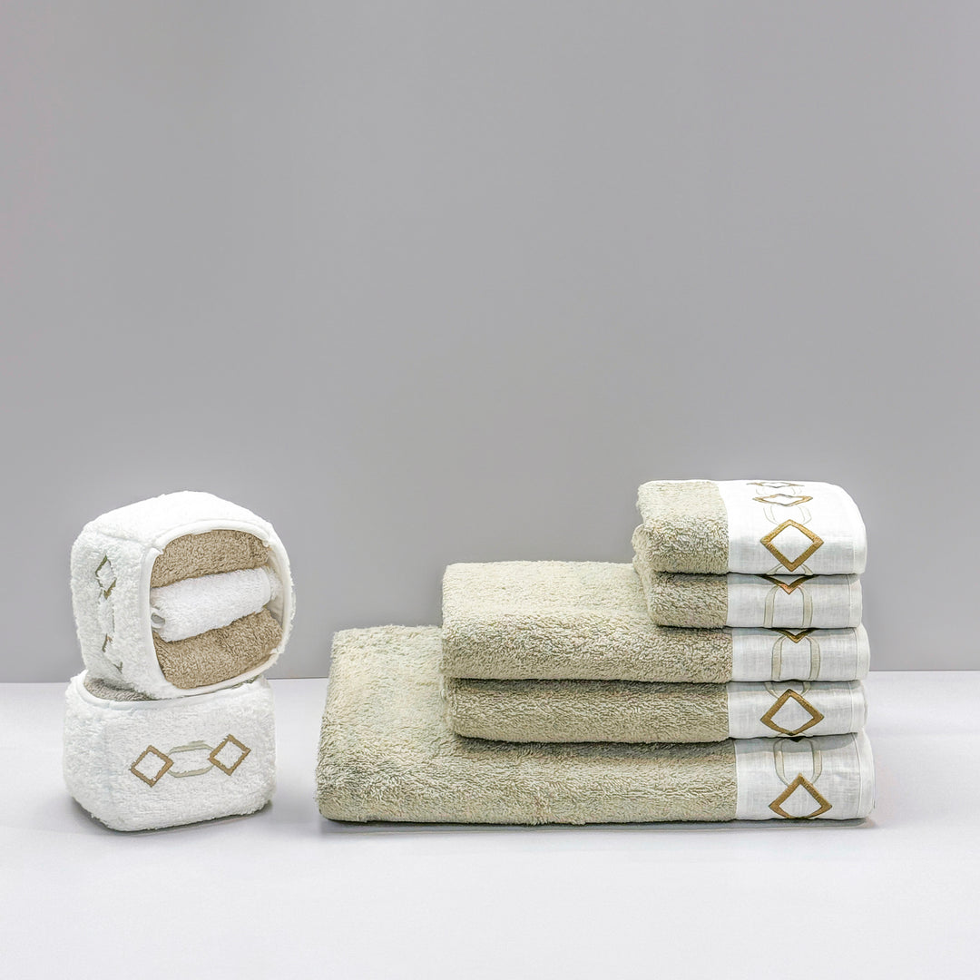 LAURA TOWEL SET - BEIGE