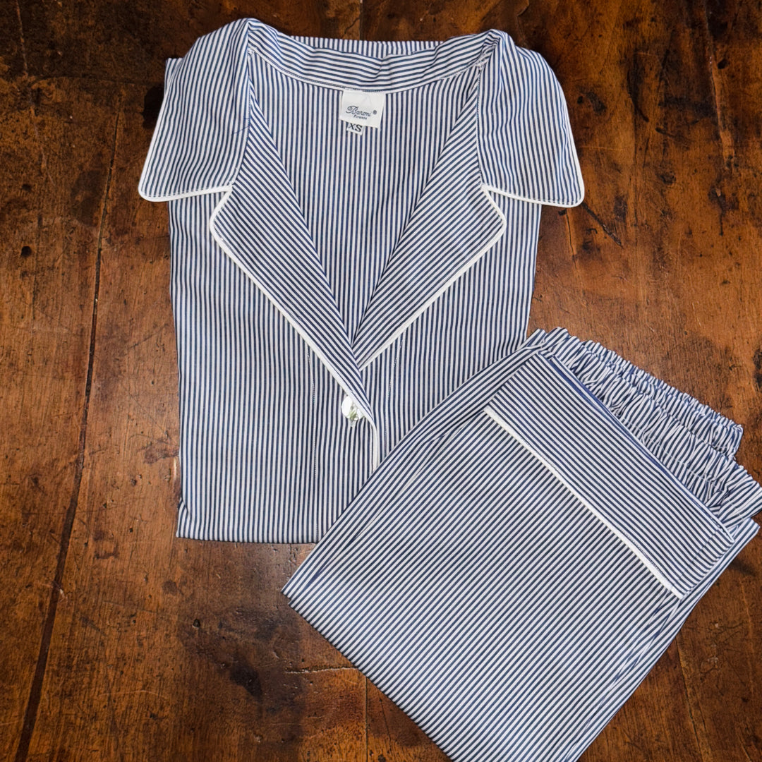 STRIPED PYJAMA BLUE - WOMAN