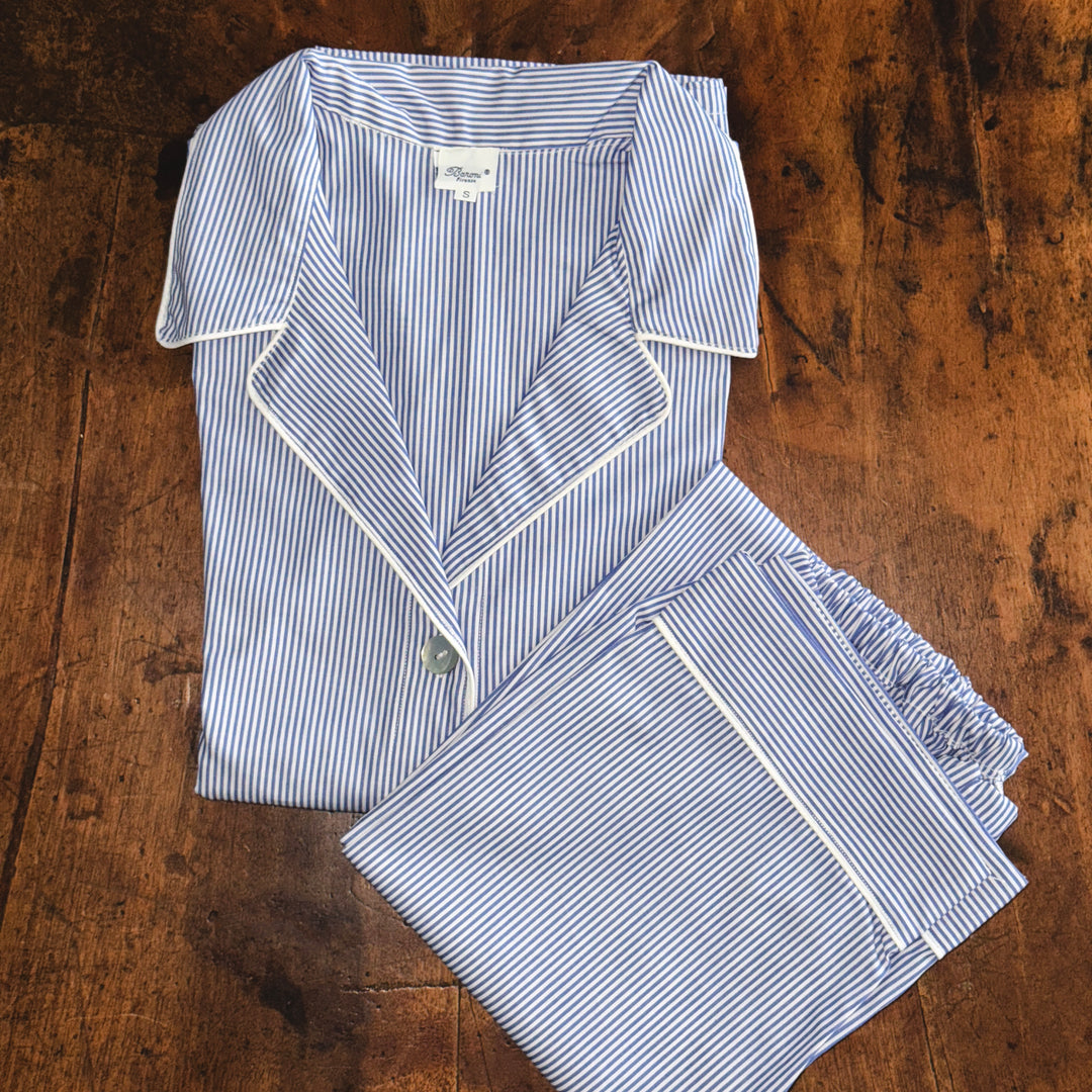 STRIPED PYJAMA SKY BLUE - WOMAN