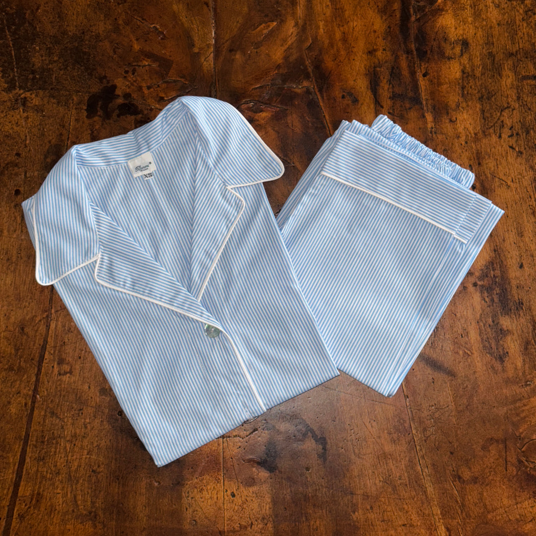 STRIPED PYJAMA LIGHT BLUE - WOMAN