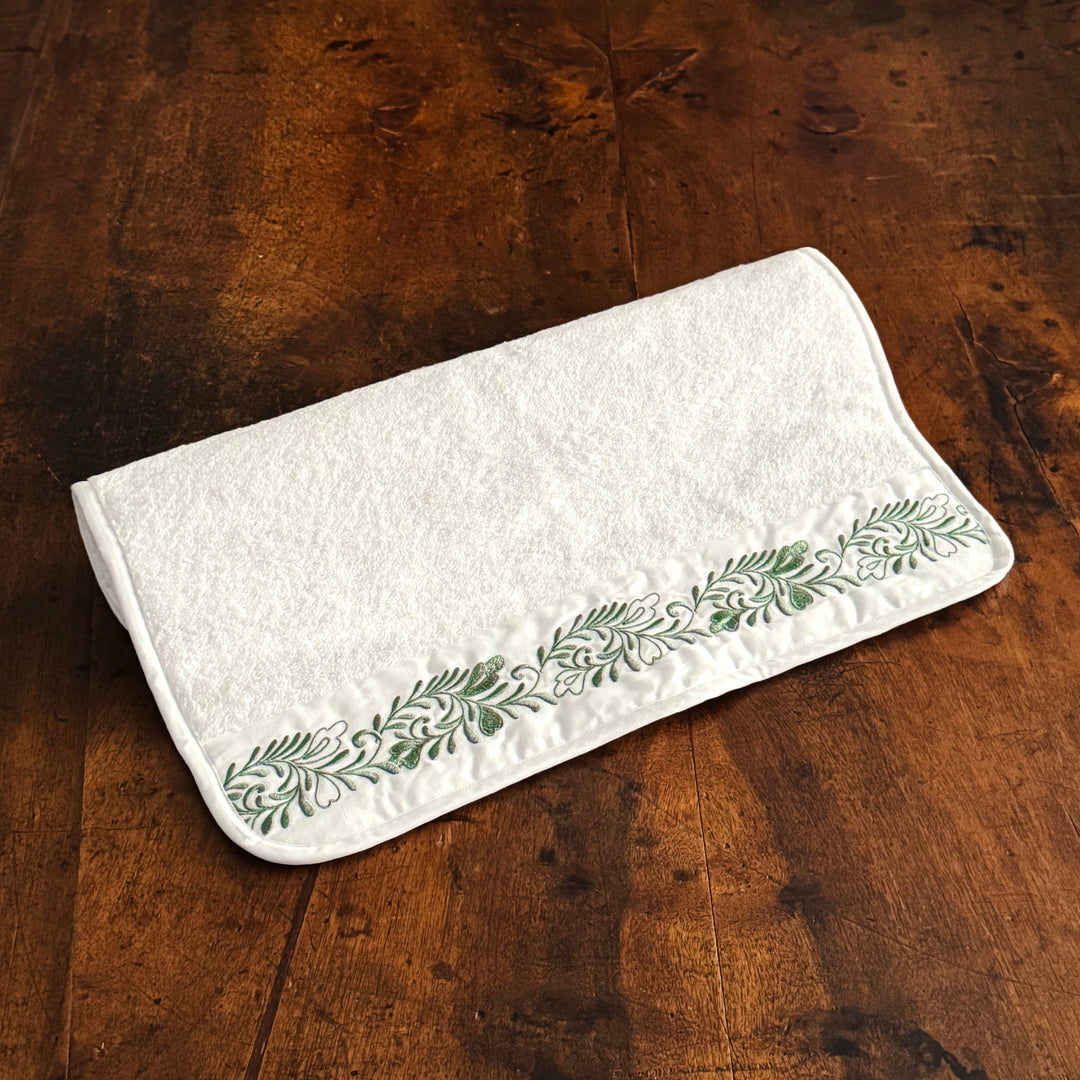 AREALE TERRY MAT - WHITE/GREEN