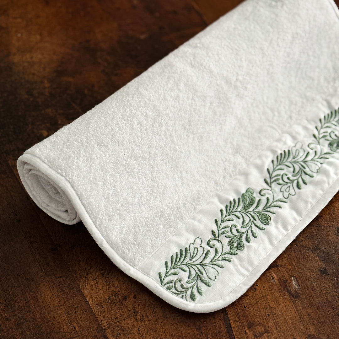 AREALE TERRY MAT - WHITE/GREEN