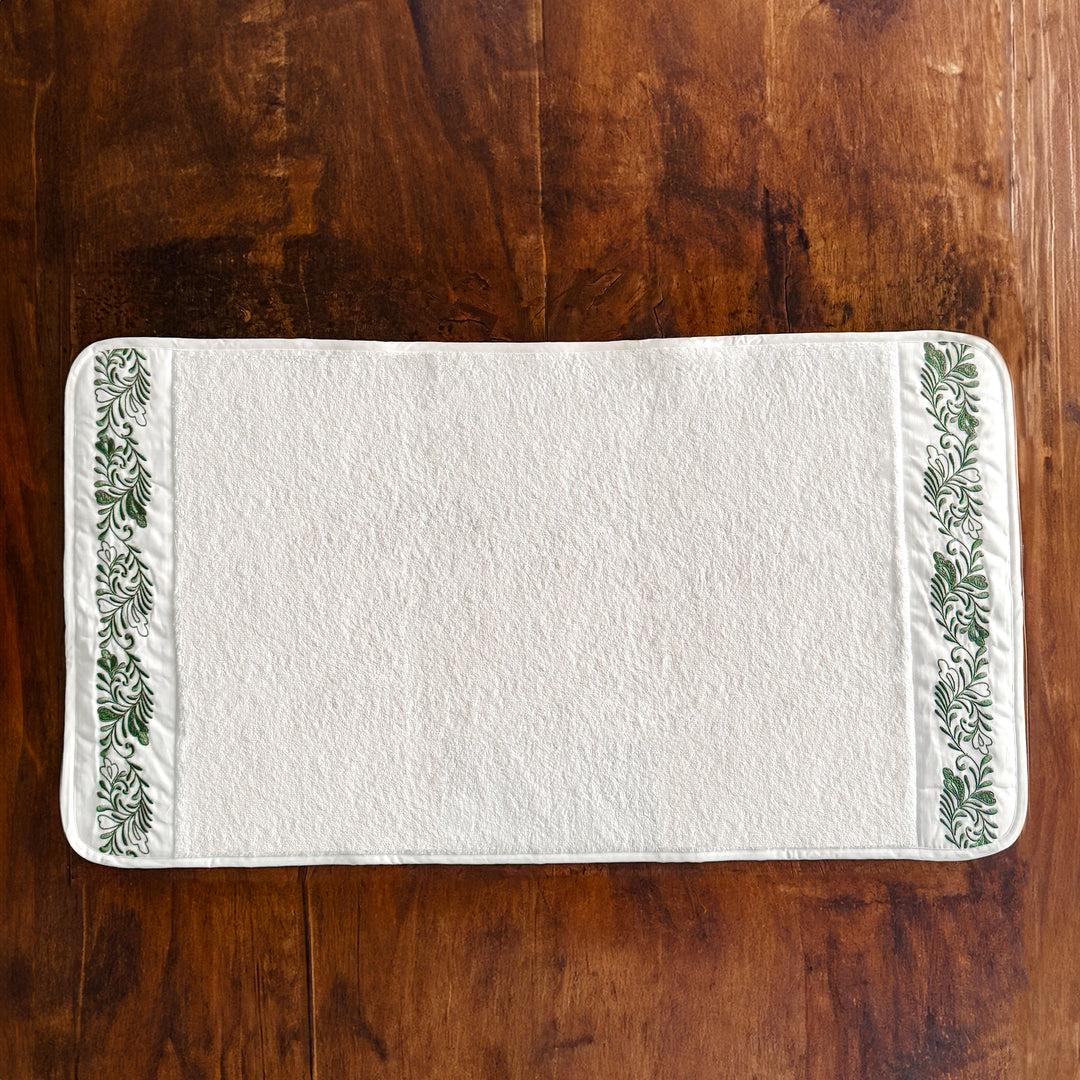 AREALE TERRY MAT - WHITE/GREEN