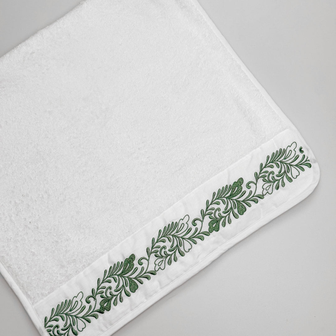 AREALE TERRY MAT - WHITE/GREEN