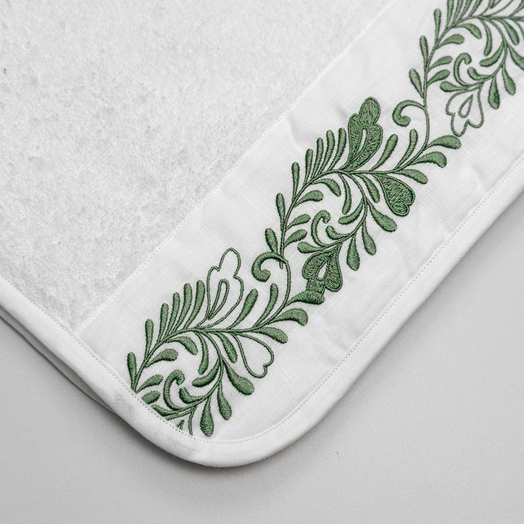 AREALE TERRY MAT - WHITE/GREEN