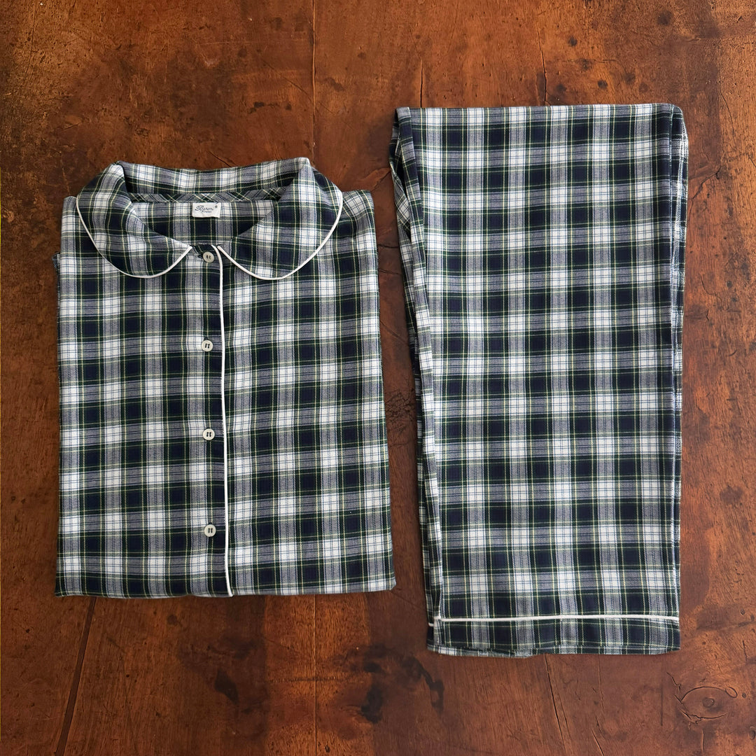 BLU TARTAN PYJAMA - WOMAN