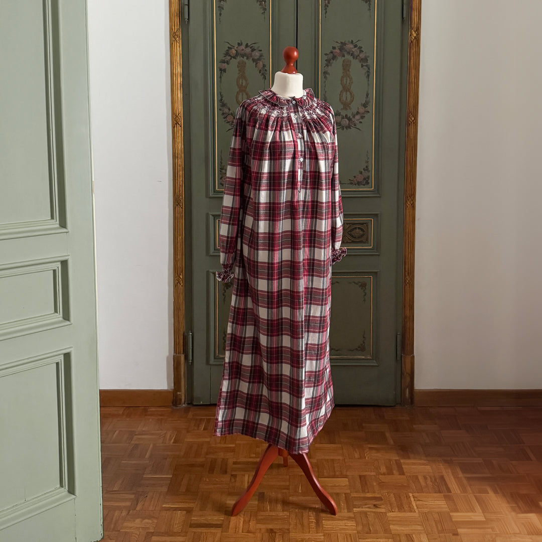 NORMA NIGHTGOWN - RED TARTAN