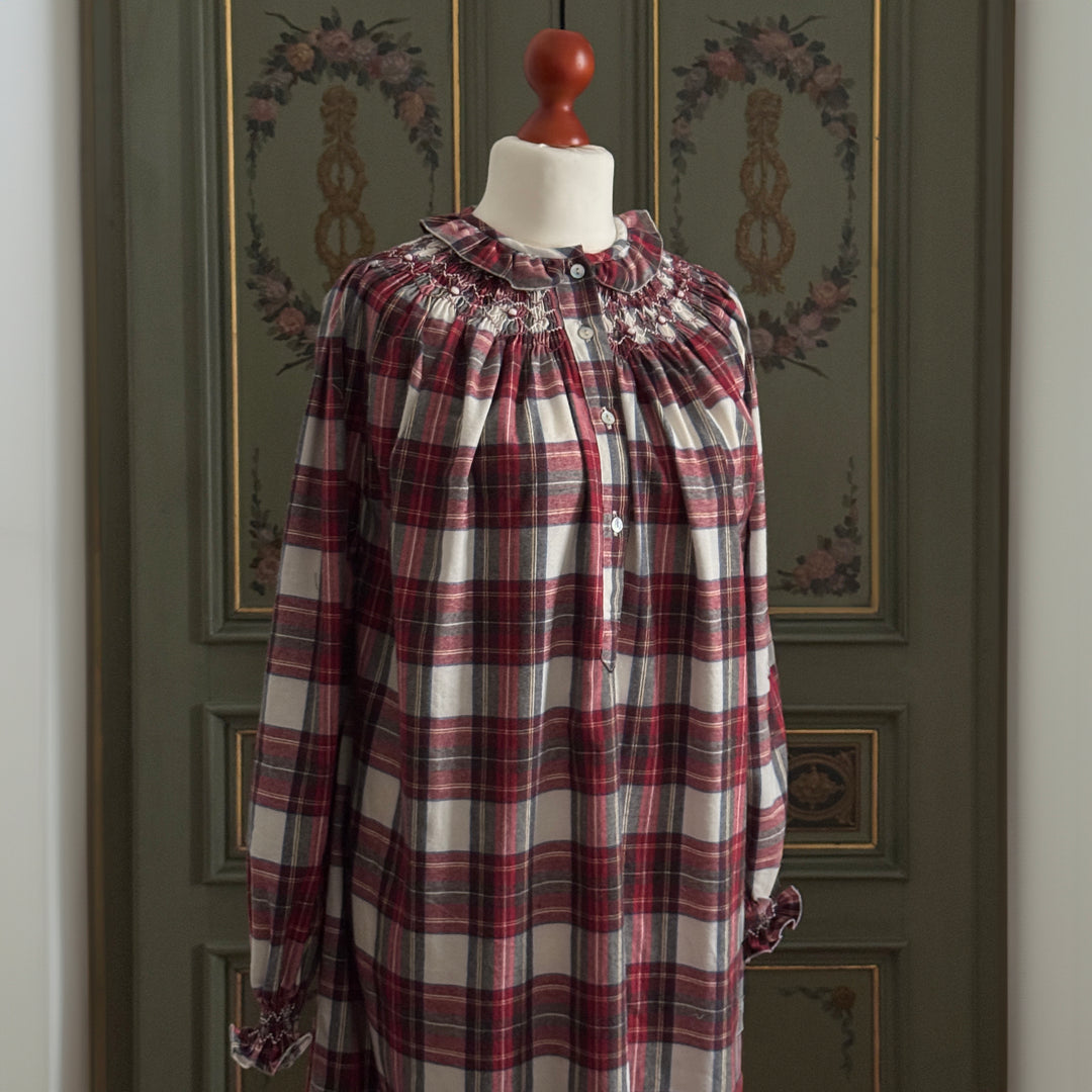 NORMA NIGHTGOWN - RED TARTAN