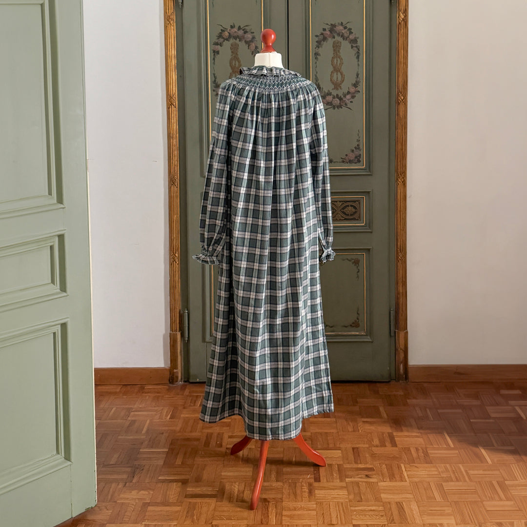 NORMA NIGHTGOWN - GREEN TARTAN