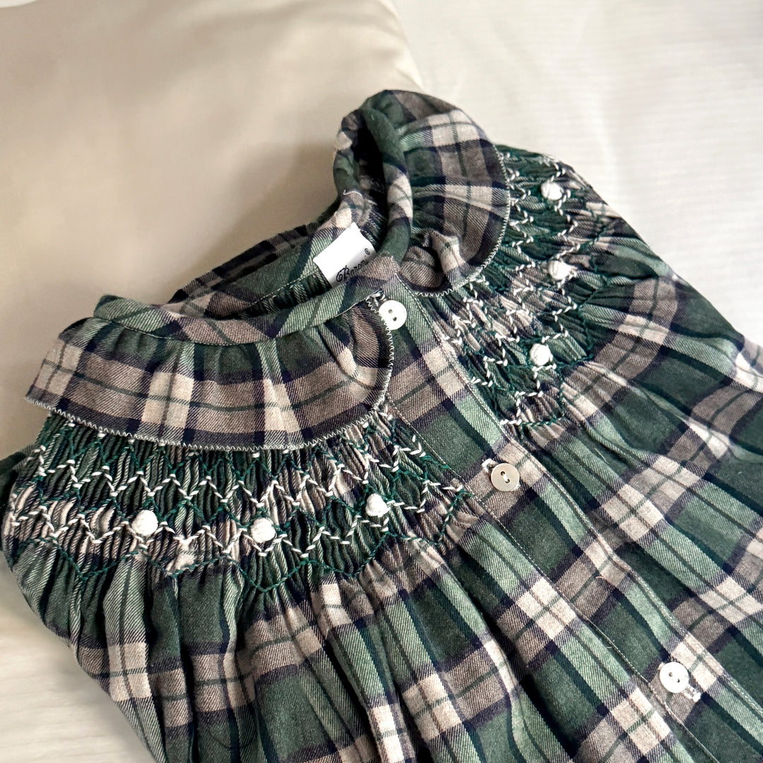 NORMA NIGHTGOWN - GREEN TARTAN