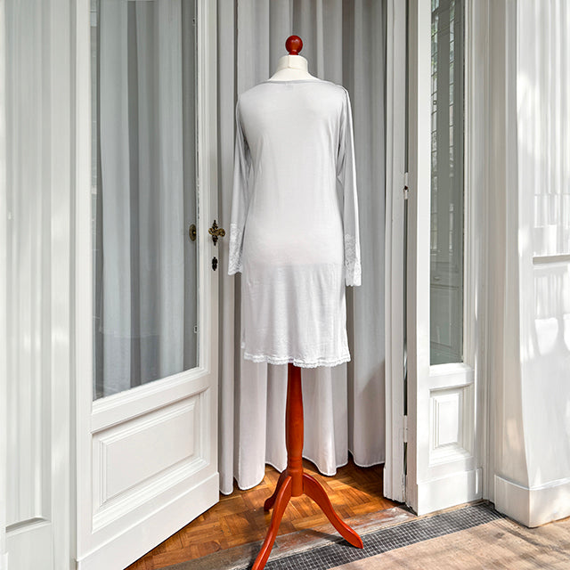 CAMICIA DA NOTTE GRETA - GRIGIO PERLA