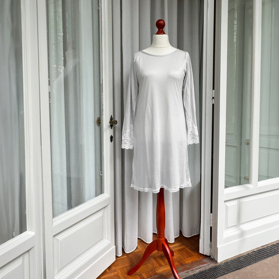 CAMICIA DA NOTTE GRETA - GRIGIO PERLA