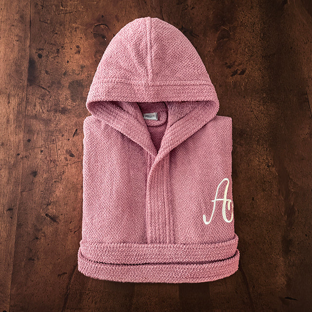 MICRO JAQUARD BATHROBE - PINK