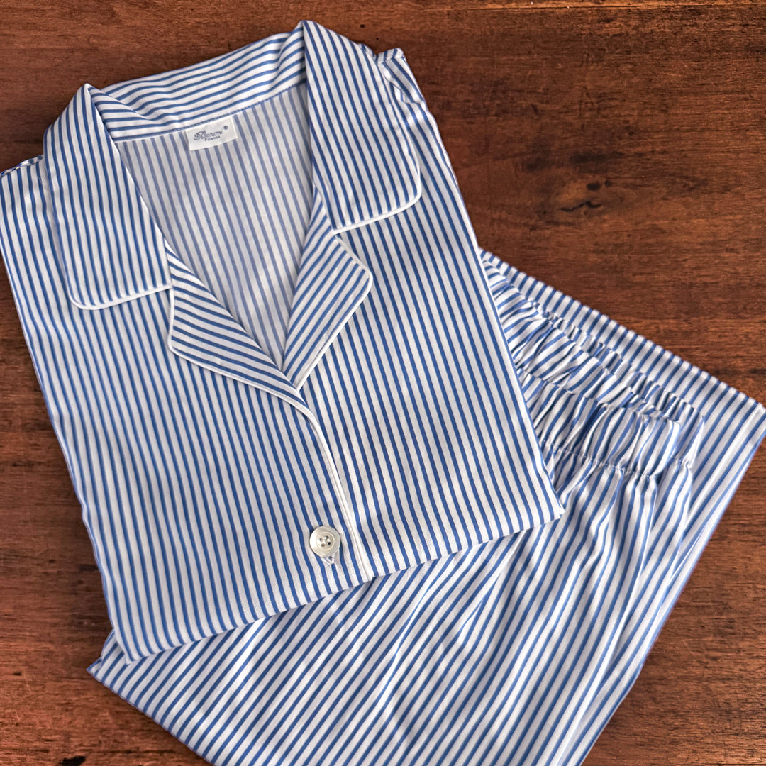 PIGIAMA RIGHE AZZURRO - DONNA