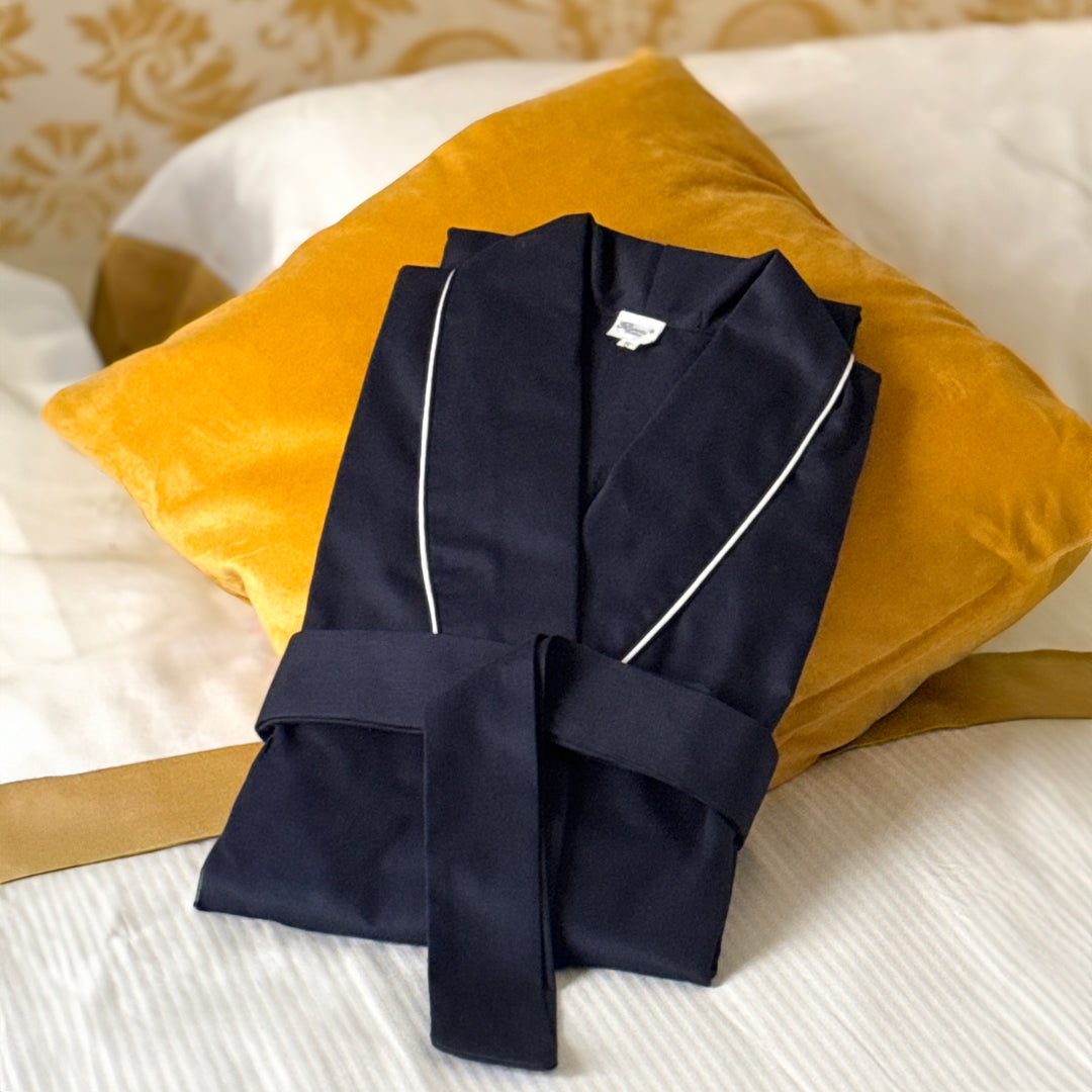 EMILY DRESSING GOWN - BLUE NAVY