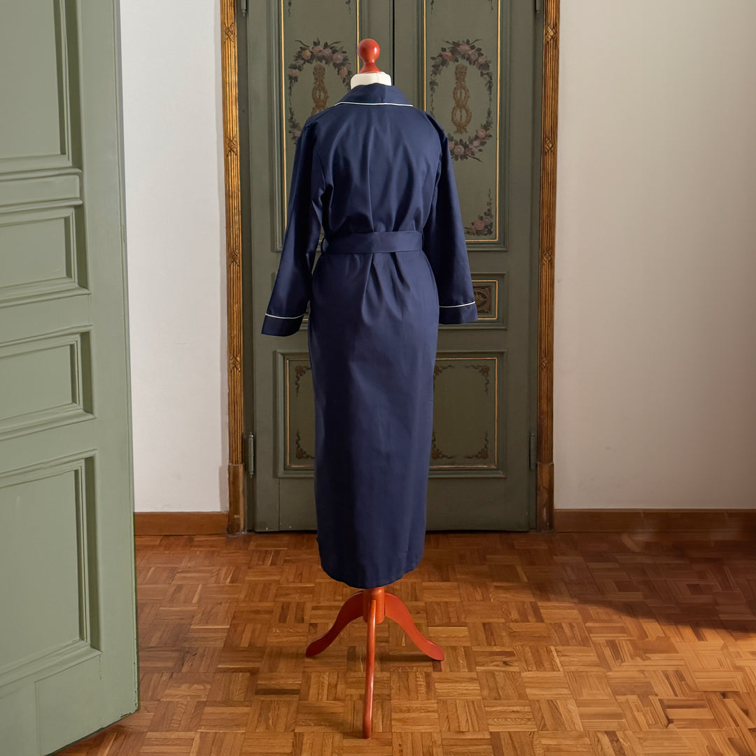 EMILY DRESSING GOWN - BLUE NAVY