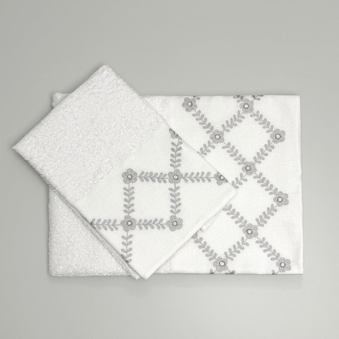 INCROCI TOWEL SET - GREY