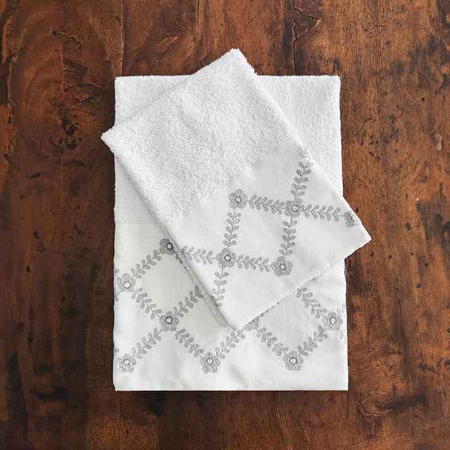 INCROCI TOWEL SET - GREY