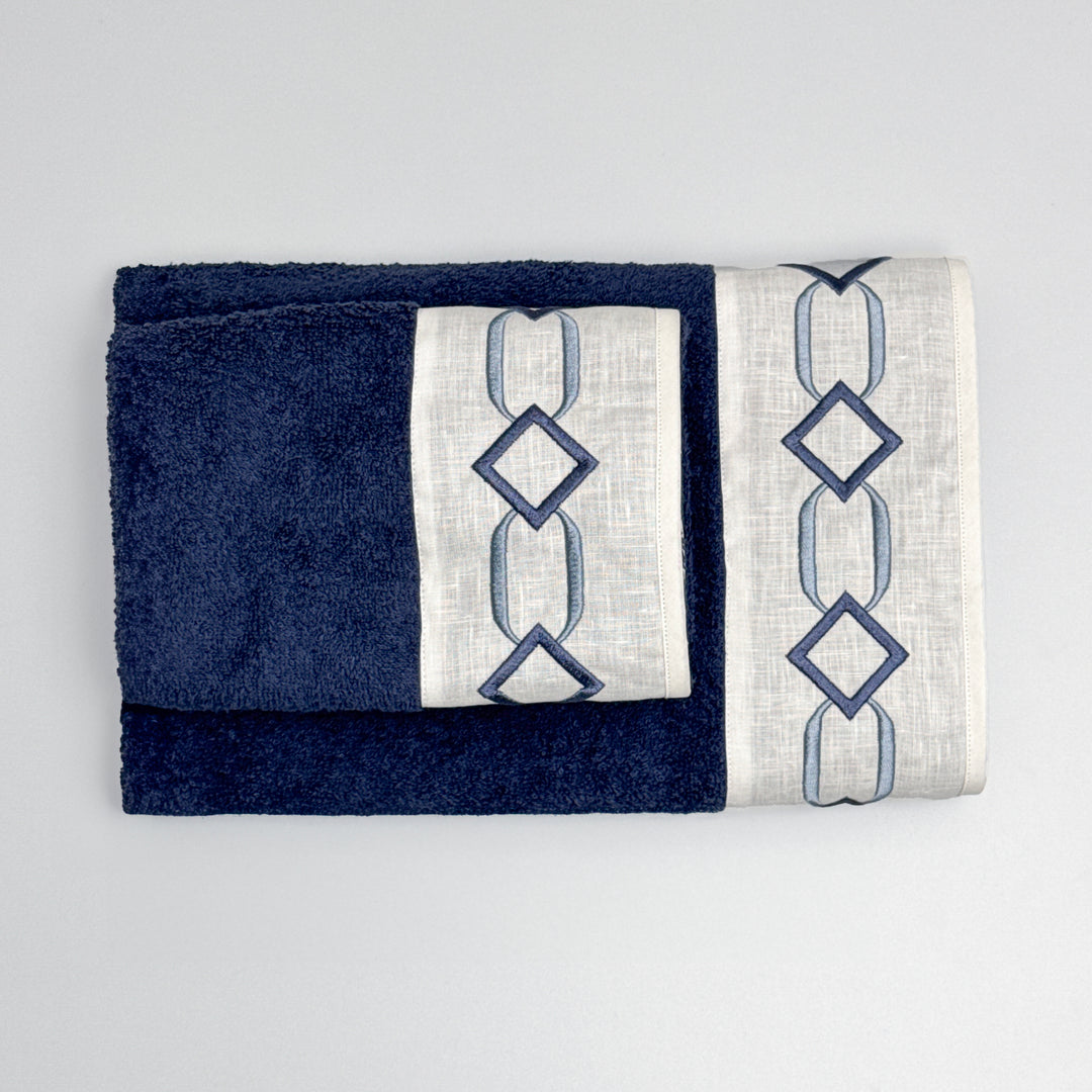 LAURA TOWEL SET - BLUE NAVY