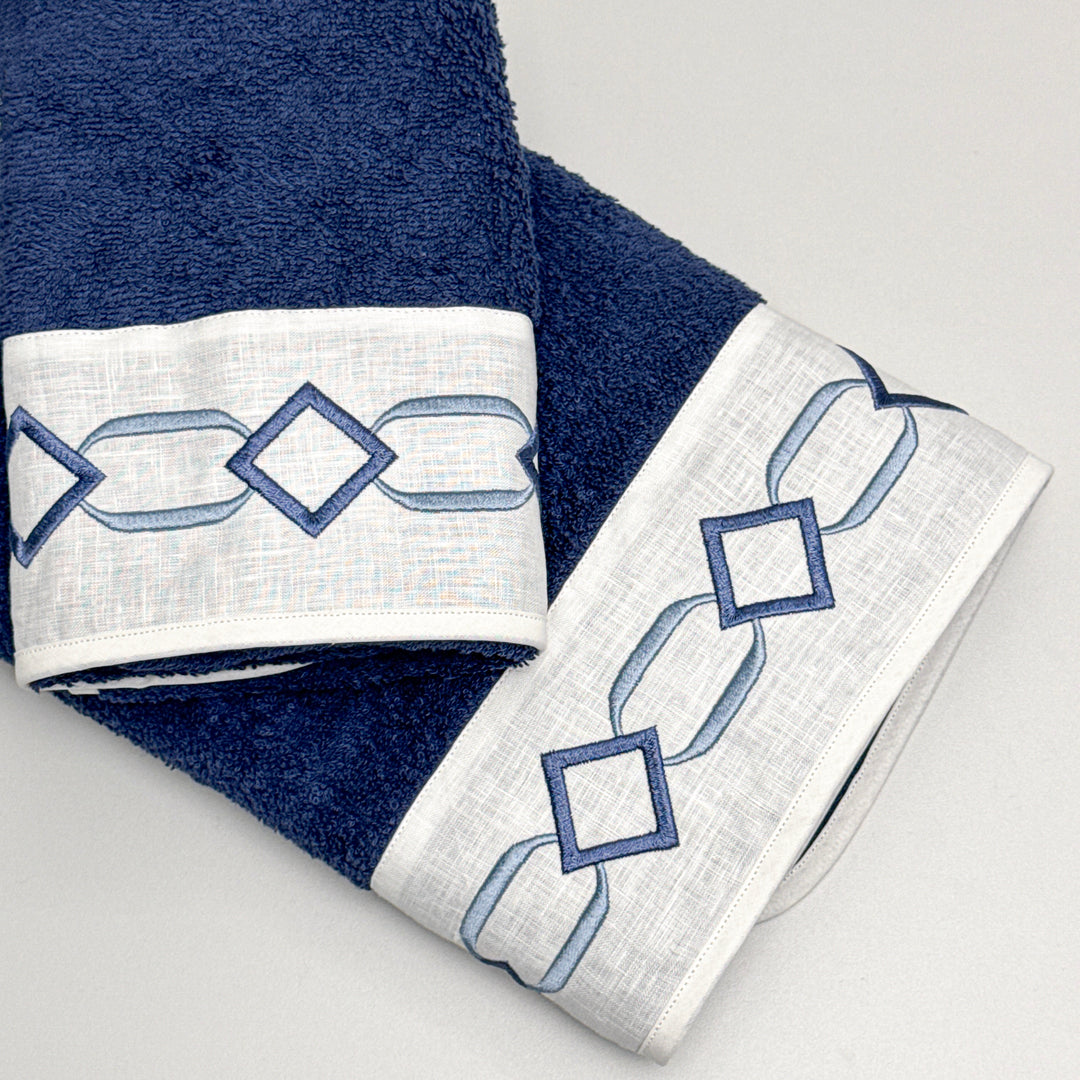 LAURA TOWEL SET - BLUE NAVY