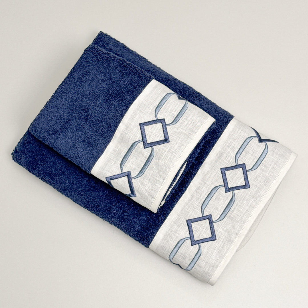 LAURA TOWEL SET - BLUE NAVY