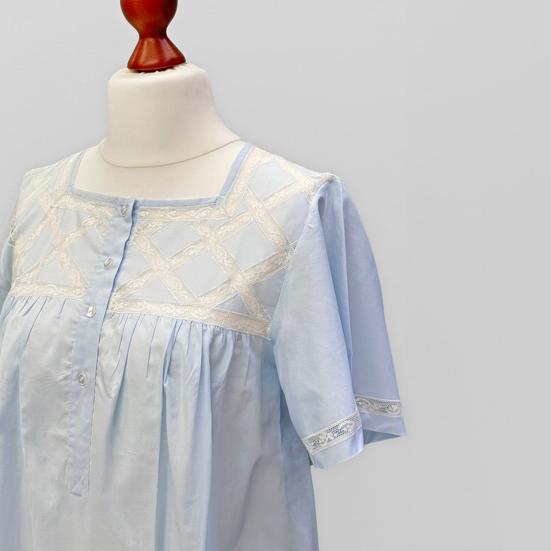 PAOLA DIAMONDS NIGHTGOWN - LIGHT BLUE