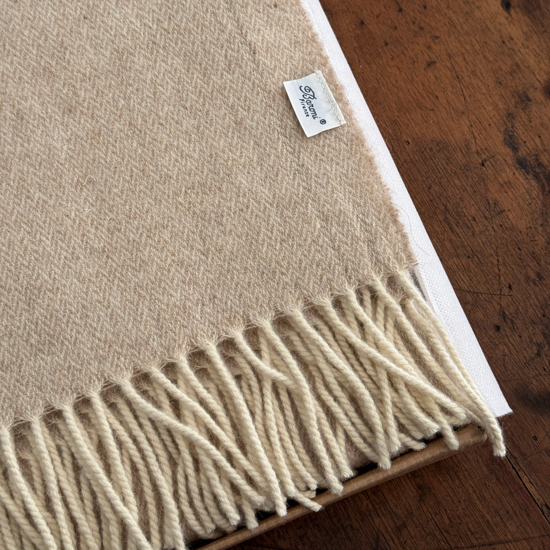 Wool & Alpaka Throw Blanket - Cream