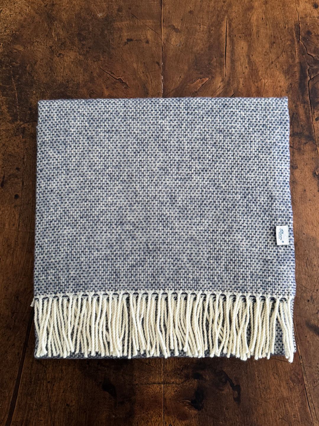 Cashmere & Wool Throw Blanket - Avio