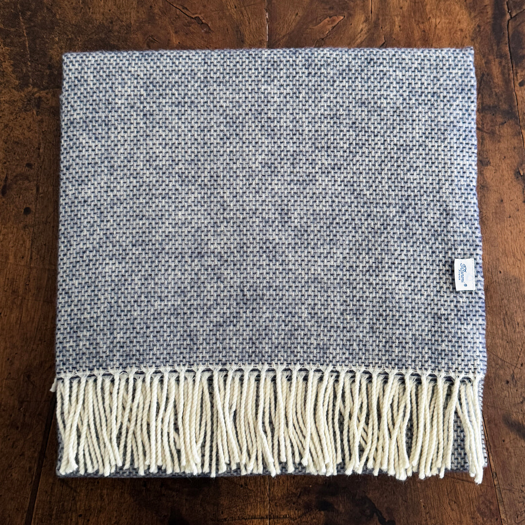 Cashmere & Wool Throw Blanket - Avio