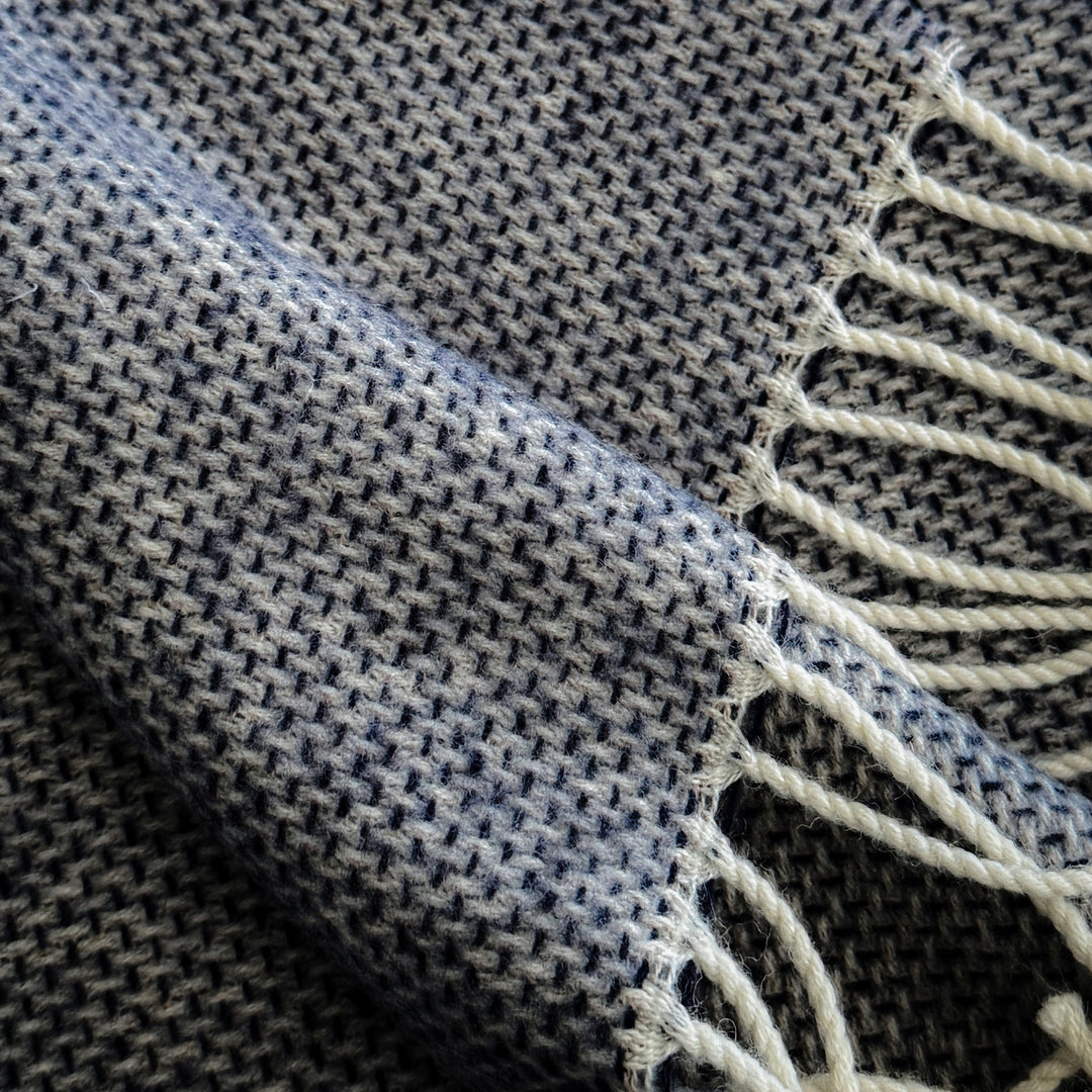 Cashmere & Wool Throw Blanket - Avio
