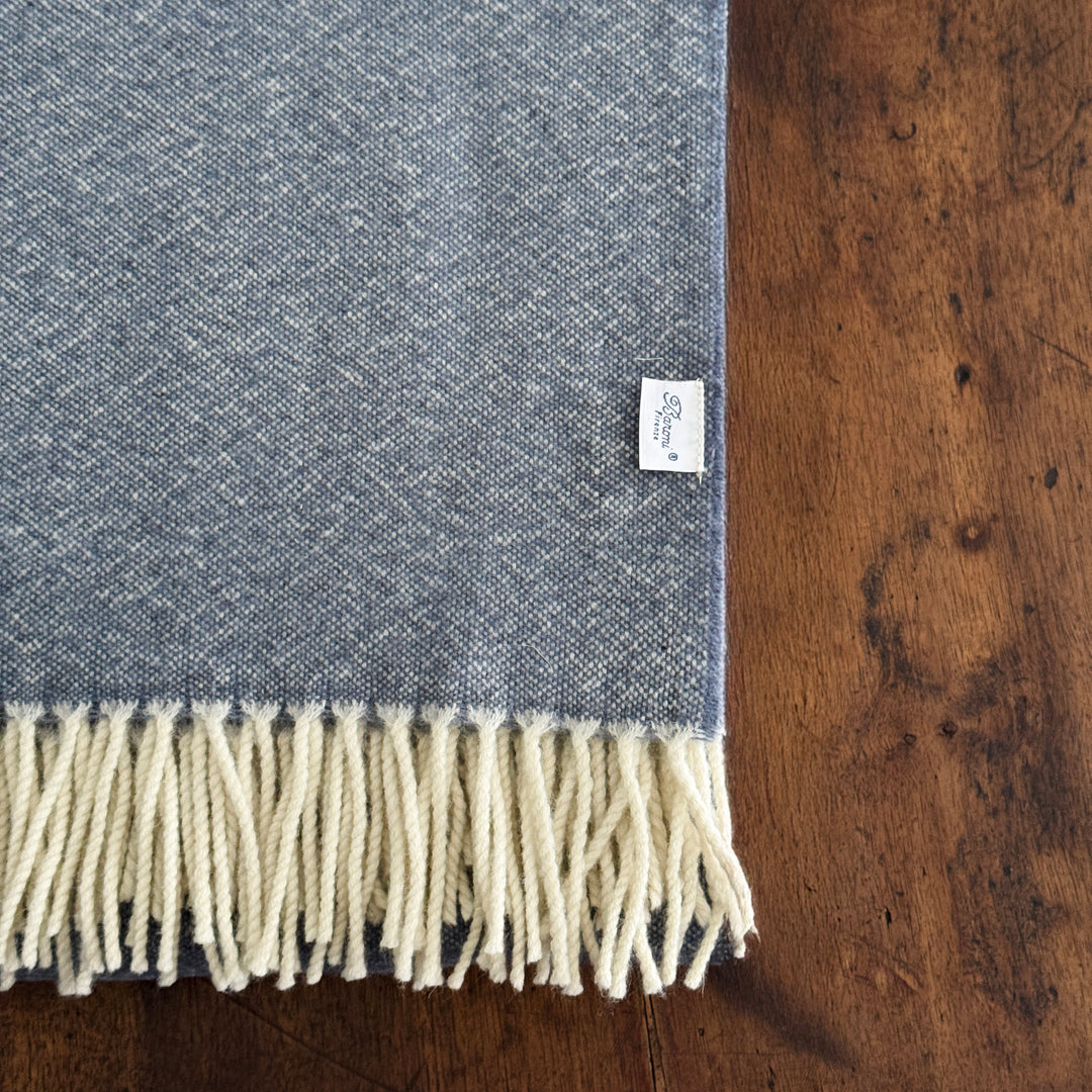 Cashmere & Wool Throw Blanket - Avio