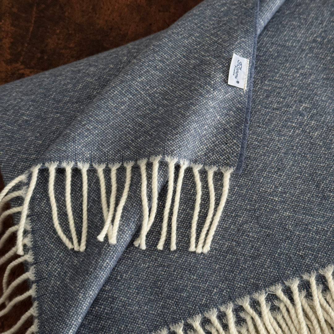 Cashmere & Wool Throw Blanket - Avio