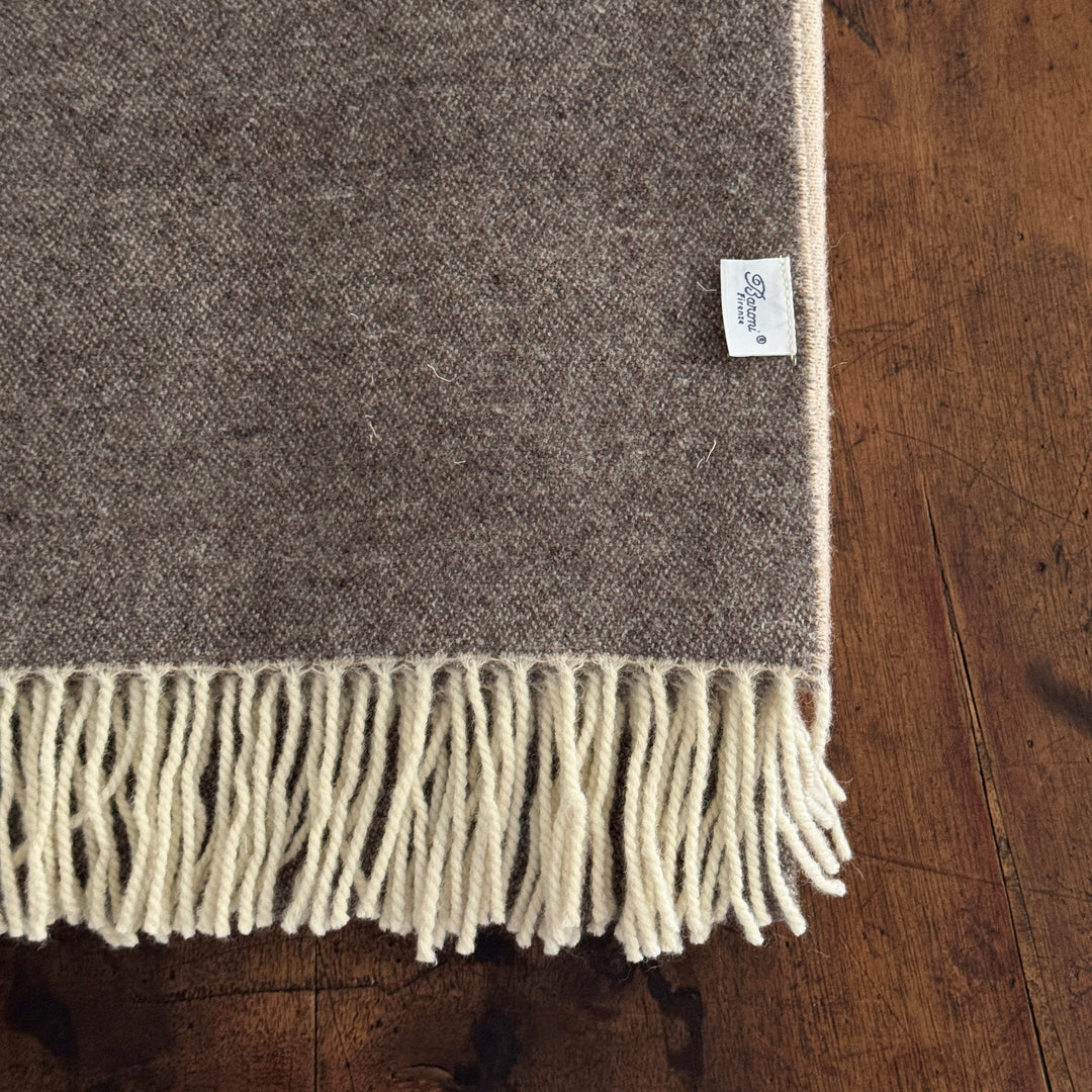 Wool Blend Throw Blanket - Cream