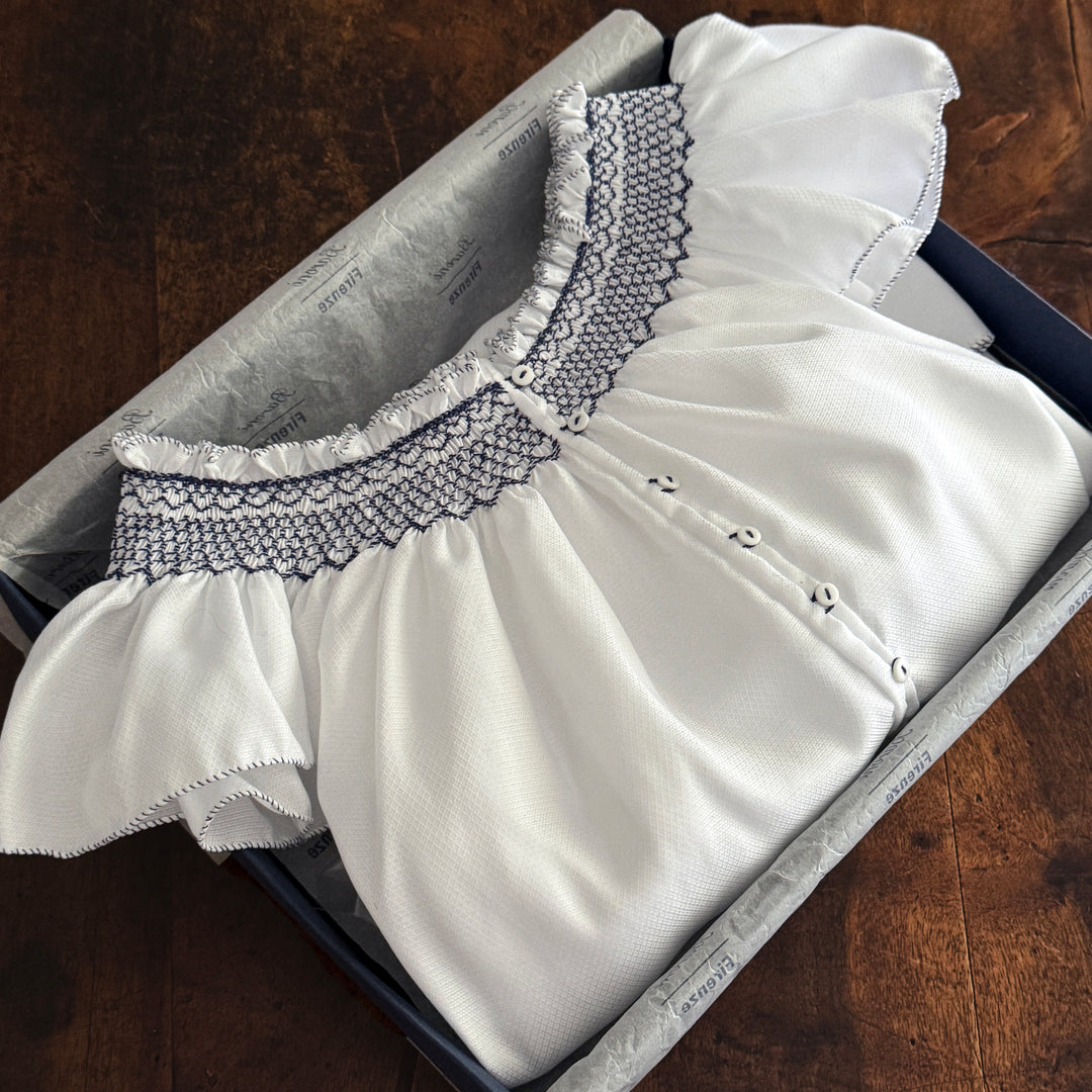 FLORAL NIGHTGOWN WITH SMOCK