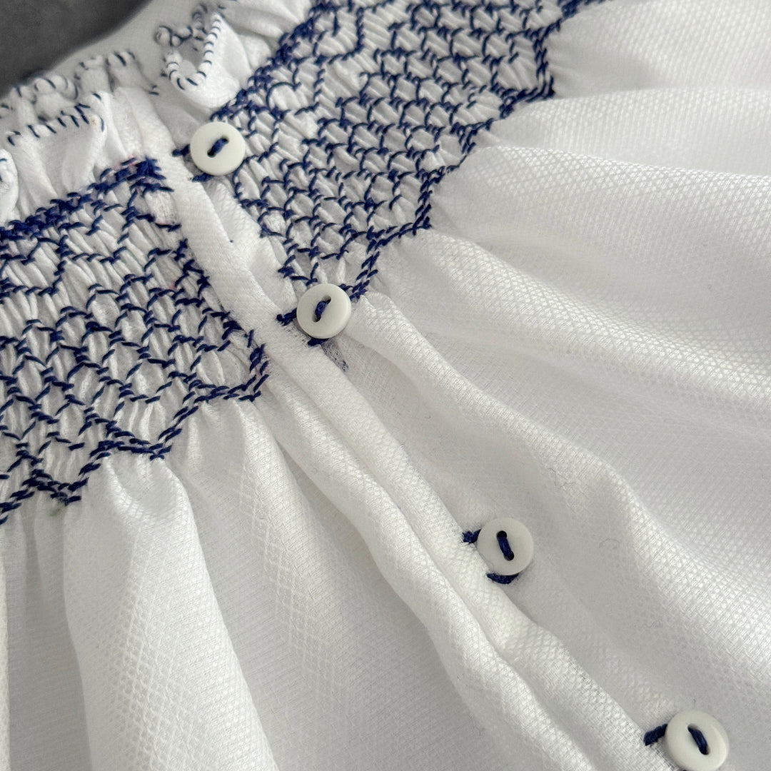 FLORAL NIGHTGOWN WITH SMOCK
